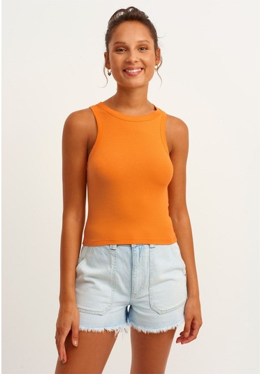 3'lü Paket Fitilli Halter Yaka Örme Atlet MÜRDÜM