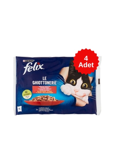 Felix Multipack Sığır Etli Kedi Konserve Maması 4'lü 4 x 85 G