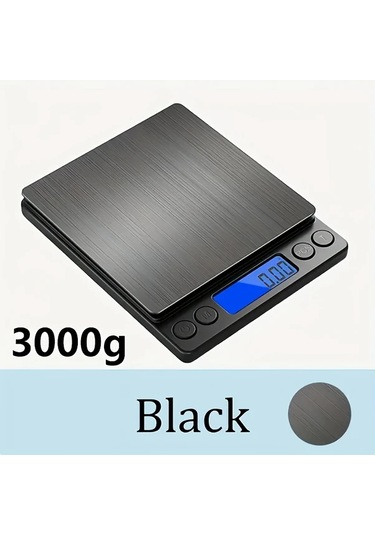 Meridiangoods Siyah Taşınabilir Mutfak Terazisi - 0.0oz Hassas Ölçüm, Pişirme Diyet Ve Tartı Siyah