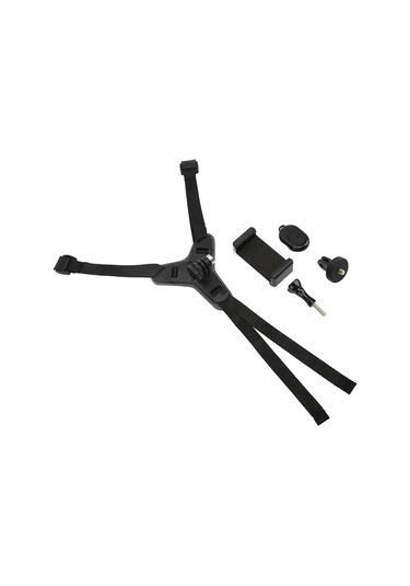 Lemestar Motosiklet Kask Ağızlık Tutucu, Üniversal Spor Kamera Ve Telefon Tutucu, Dikey/yatay Çekim, Kaydırma Önleyici Lastik Malzeme, Kablosuz Kumanda İle Siyah Siyah