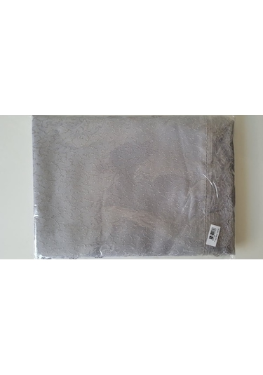 Gülce Dantelli Masa Örtüsü Gri 160X220