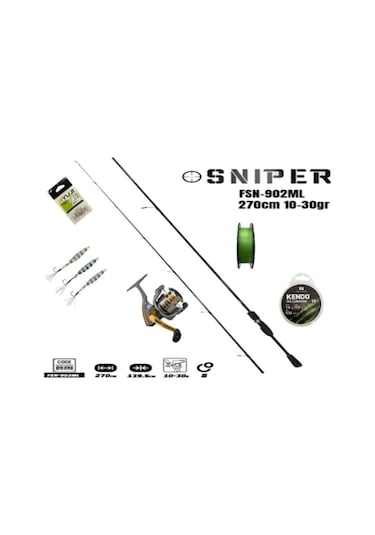 Fujin Sniper 270cm 10-30gr Spin Kamış-okuma Monkey Mo-4000a 2+1bb Spin Set
