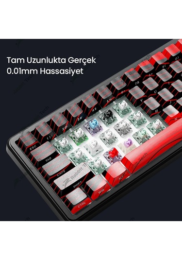 Black Gradiant Rgb Kablosuz Hotswap Mekanik Gaming Klavye Oyuncu Klavye