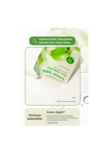 Yeşil Elma İçerikli Yaprak Maske Goodal Green Apple Pore Tightening Mild Sheet Mask
