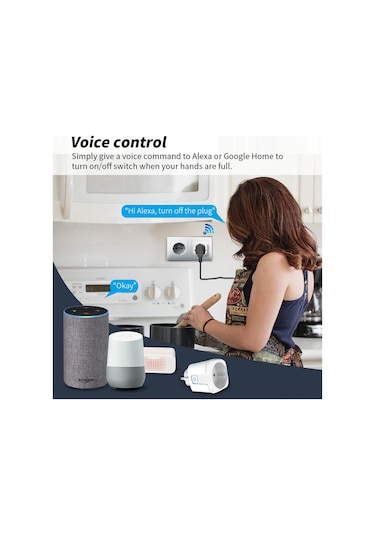 Yuntech01 Ev Akıllı Soketi 16a Euro Standart, 3500w Yük Kapasitesi, Zamanlama Ve Şarj Koruma, Homekit İle Uyumlu, Akıllı Ev Kontrolü Akıllı Priz