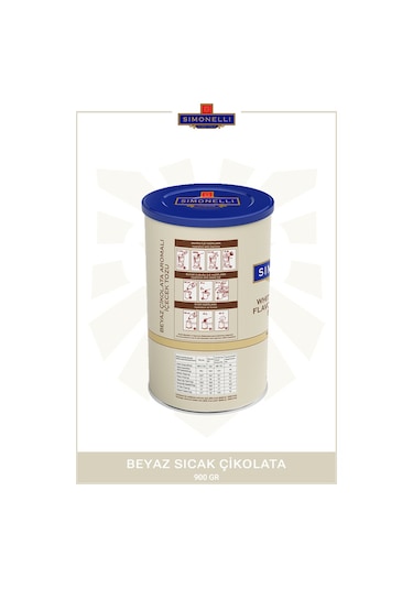 Simonelli Beyaz Çikolata Aromalı Sıcak Çikolota İçecek Tozu 900 G