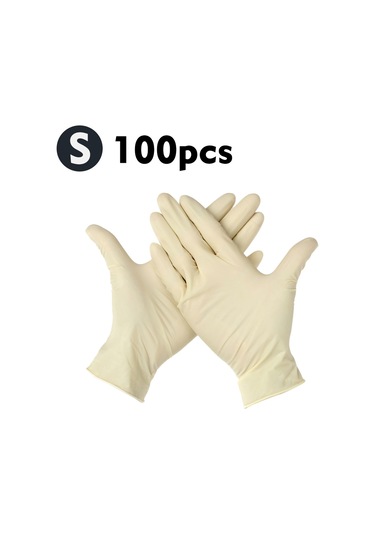 Suofeng 100 Adet Tek Kullandım At Gantsi: Lateks, Steril, Tozsuz, Esnek, Bez Renkli, Kirleticiyi Engeller, Nemli Durumlarda Tutuşu İyidir Bej