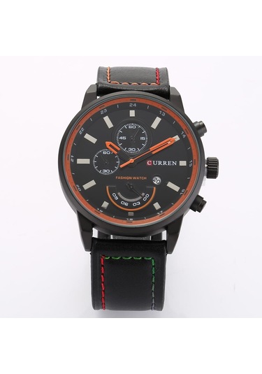 Curren M8217 Quartz Kol Saati-orjinal Kutusunda Siyah Siyah