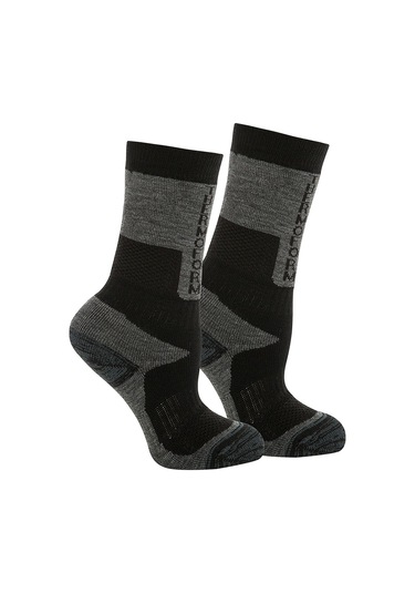 Thermoform Outdoor Çocuk Çorap Siyah Renkli
