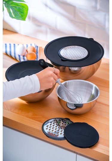 Acar Karat 17120 Çelik Rendeli 9 Parça Karıştırma Kabı