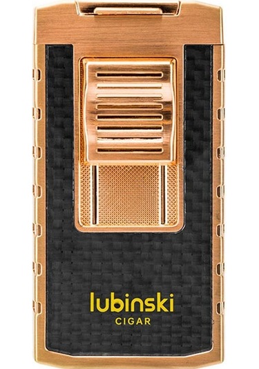 Lubinski Yeni Stil Delicili Çift Torch Puro Çakmağı Gold