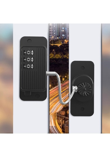 Suntek Çekmeceler Windows Şifreli Kilit Buzdolabı Kilidi Siyah