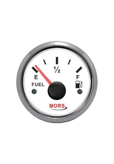 Mors Yakıt Göstergesi 12-24V Çap 55Mm Beyaz