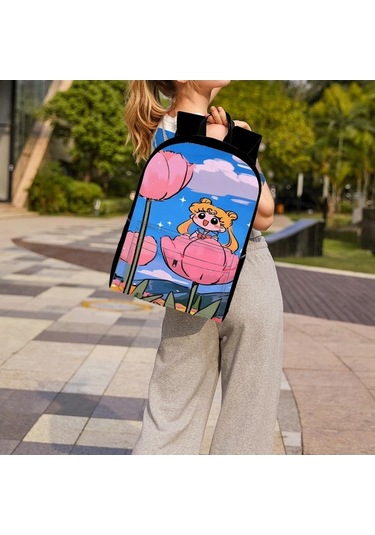 Trendooze Uygun, Siyah Siyah Siyah Sırt Seyahat, Sailor Organizasyon Moon Kawaii Karikatür, İş İnç İle, İçin, Genç, Dizüstü Çoklu Cf93 Çantası, Çalışması Bölmeleri Bilgisayara 15.6 Hn Siyah