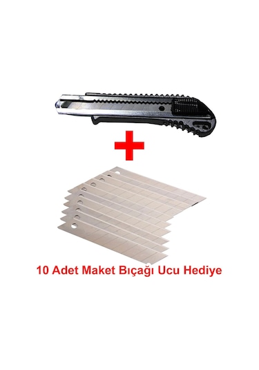Alüminyum Maket Bıçağı + 10'Lu Maket Bıçağı Ucu N11.232