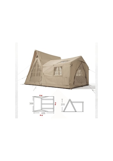 Castle Şişme Çadır 420 300 255cm Krem