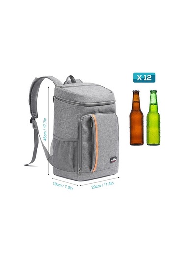 Flybuy Ve Termal Su Soğutucu Sırt Seyahat Piknik, Maiyame Kamp İçin Gri Geçirmez Çok Çantası Çanta Amaçlı - Nl Gri