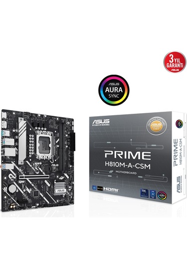 Asus Prime H810m-a-csm H810 Soket 1851 Ddr5 6400mhz Matx Gaming Aaaa18asu0020