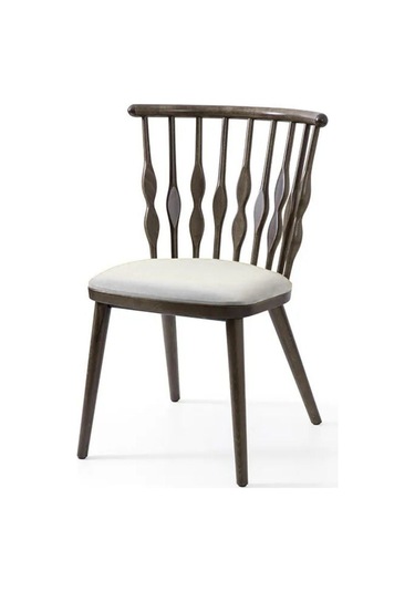 Natura Retro Ahşap Sandalye Ceviz - Beyaz