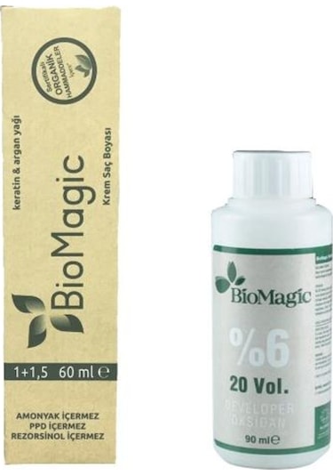 Biomagic Organik Keratin Ve Argan Saç Boyası 60 Ml.+Oksidan