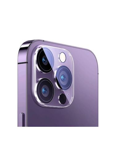 Baseus İphone 15 Pro-15 Pro Max Uyumlu Crystal Hd Kamera Koruyucu 2 Ade