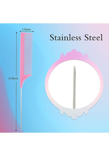 Suntek 3 Parçalı Kenar Ve Arka Bakım Fırçası Seti Pembe