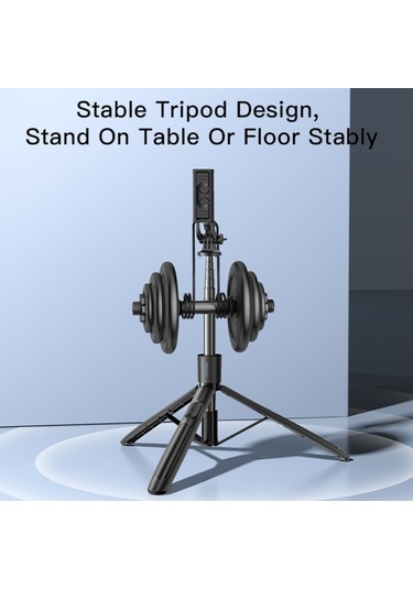 Cbtx Yesido Sf13 Geri Çekilebilir Genişletilmiş Bluetooth Tripod Telefon Canlı Akış Selfie Stand Siyah