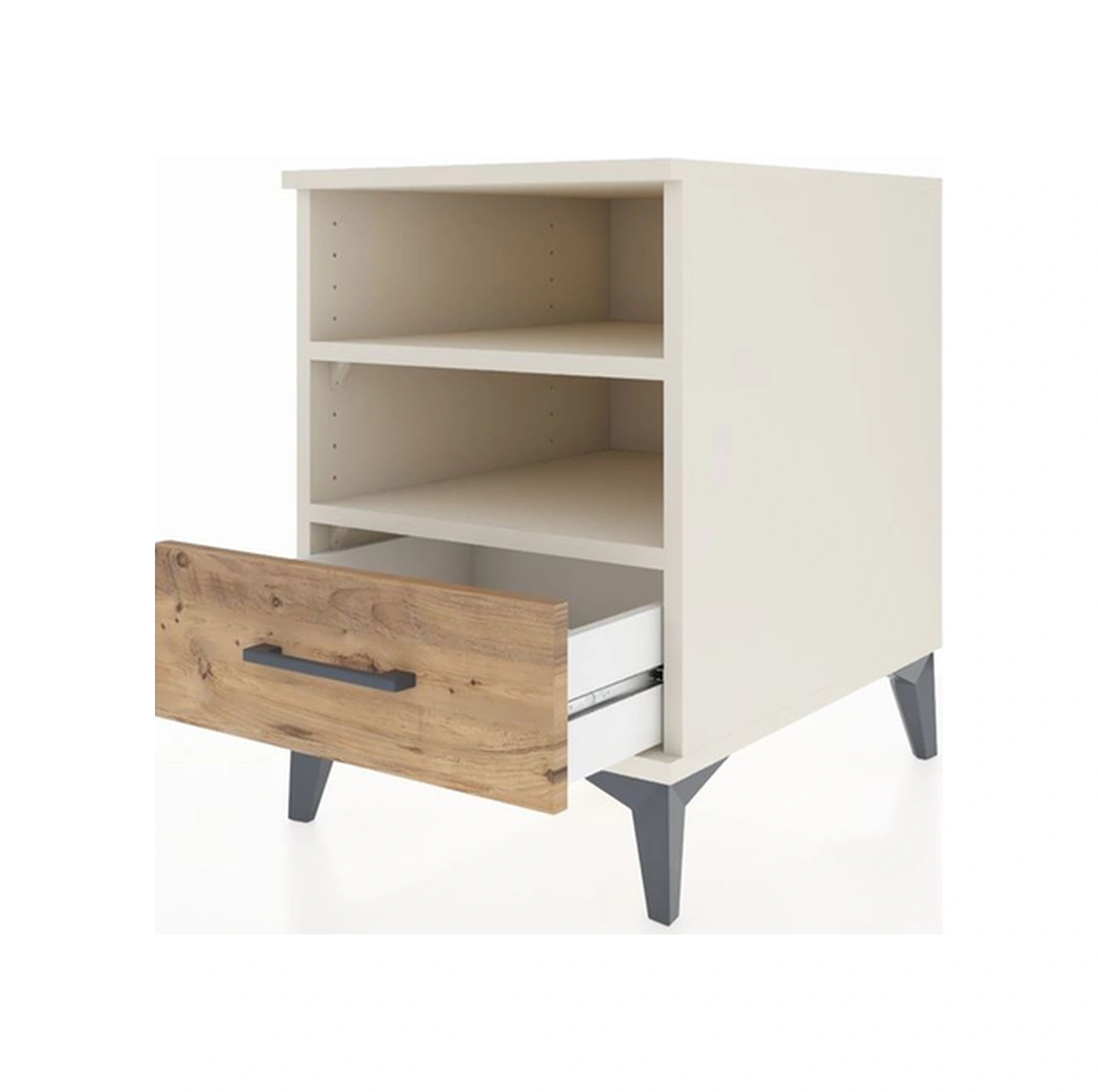 Kronos Komodin 2 Raflı Tek Çekmeceli 44x59x64 Aytaşı-çam Aytaşı