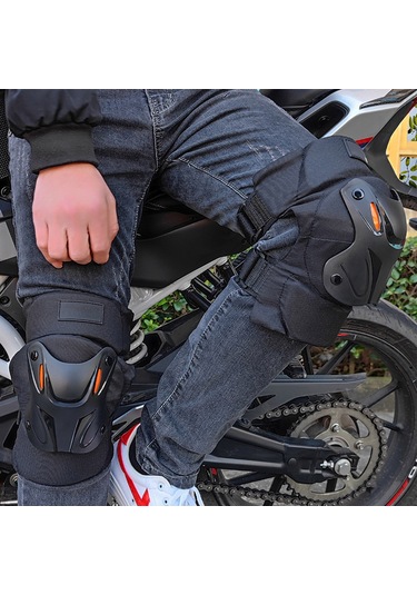 Padalink 2 Adet Ayarlanabilir Motosiklet Dizlik Ve Dirseklik - Gece Reflektörlü, Esnek Ve Konforlu Siyah