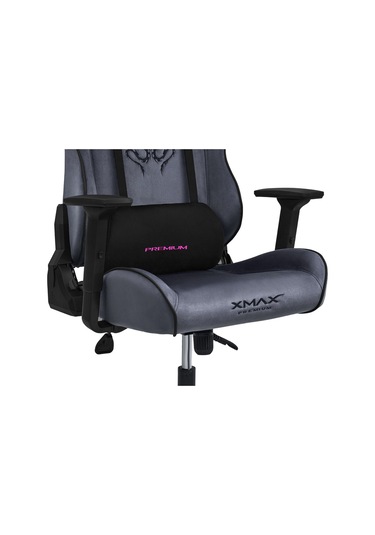 Rio Balerion Antrasit Gri Kadife Terletmez Kumaş Gaming Oyuncu Koltuğu -6 Gri