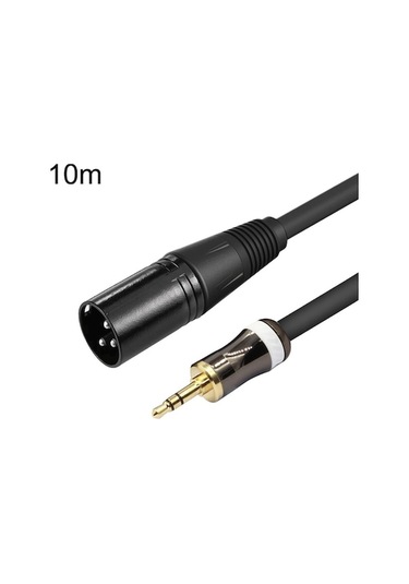 Rogfer 3.5mm - Caron Erkek Ses Kartı Mikrofon Ses Kablosu, Uzunluk: 10m