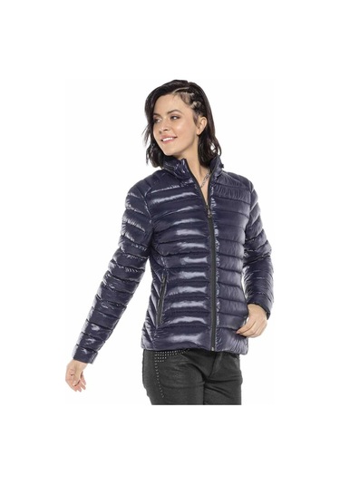 Cipo & Baxx Wm113 Kadın Şişme Mont Darkblue Koyu Mavi