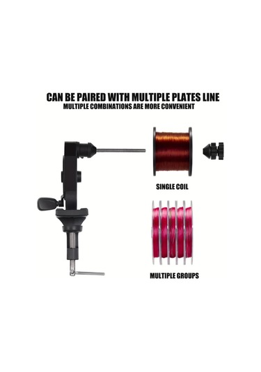 Xuweiwei Siyah Balık Hattı Sarıcı Makarası Ayarlanabilir Taşınabilir Masa Kelepçeli Tel Sarıcı Geri Kazanım Ekipmanı