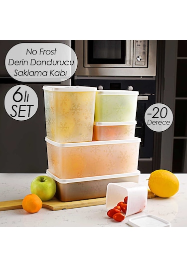 Porsima 1155 Alaska No Frost -20°C 6'lı Dondurucu Saklama Kabı