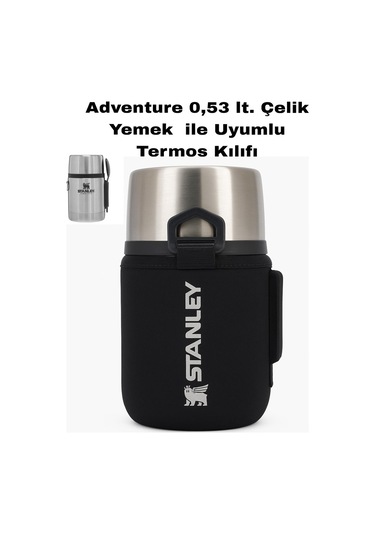 Safir Kamp Stanleye 0.53 Lt. Adventure Çelik Yemek Termosu İle Uyumlu Omuz Askılı Termos Kılıfı Çok Renkli