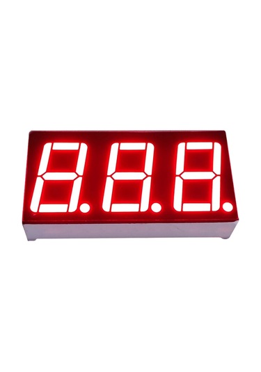 0.56 İnç 3 Basamaklı Kırmızı Katot 7 Segment Gösterge -3 Adet