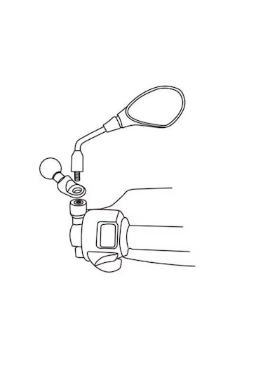 Ayna Bağlantılı Motosiklet Telefon Tutucu Aparatı 10mm Delikli