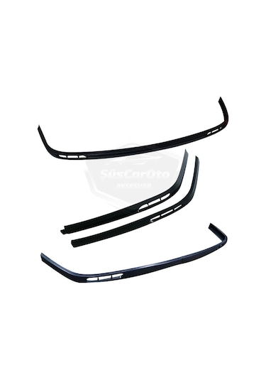 Opel Corsa C 2000-2006 Uyumlu Üniversal Laguna Lip Esnek Ön Lip 2 Parça Tampon Altı Dil Karlık Ön Ek 00 Şüscaroto Aksesuar