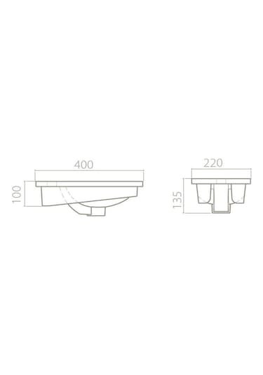 Turkuaz Seramik Mini Lavabo 24 x 42 CM