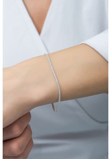 Azuris Silver Azuris Silver 925k Gümüş 1,5 Mm Su Yolu Bileklik Gümüş