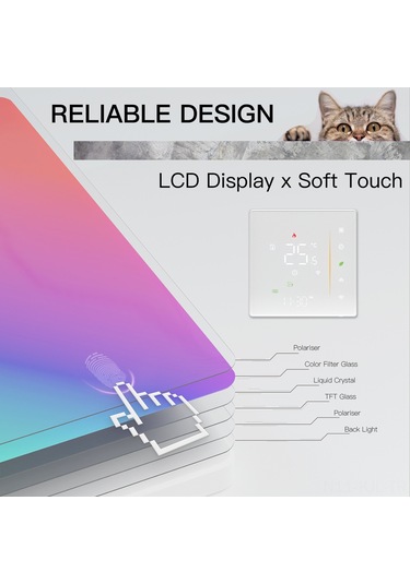 Gajeena Tuya Zigbee Akıllı Termostat: Su Ve Elektrikli Yerden Isıtma İle Kazan Kontrolü, Enerji Tasarrufu Sağlar, Beyaz