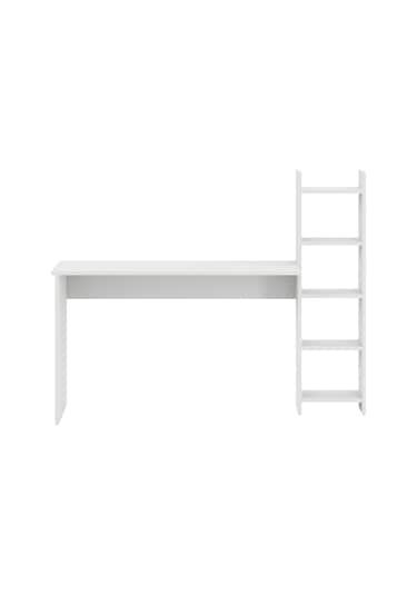 Kitaplıklı Fonksiyonel Çalışma Masası Beyaz