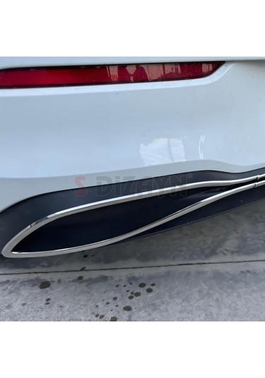 S-dizayn Vw Golf 8 Krom Egzoz Görünümü Difüzör 4 Prç. 2020 Üzeri A+ Kalite