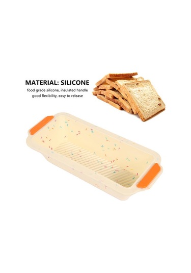 Dikdörtgen Silikon Ekmek Tavası Kalıp Tost Ekmek Kalıp Kek Tepsi Uzun Kare Kek Kalıp Bakeware Yapışmaz Mutfak Pişirme Araçları Kek Kalıpları 19 x 7 CM