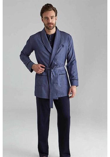 U.s. Polo Assn 12000 Damat Çeyiz 5 Li Pijama Ropdöşambır Takım Lacivert V1 Lacivert