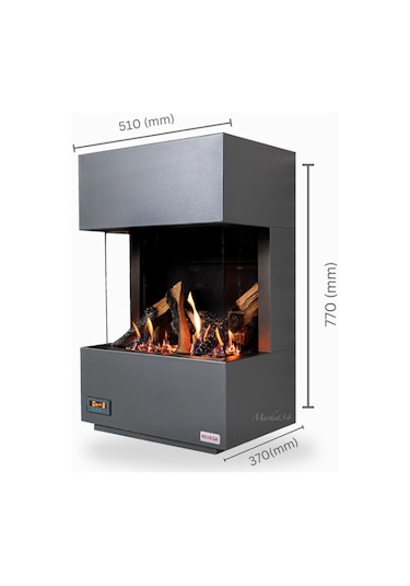 Revega H50AB Arkadan Bacalı Doğalgazlı Şömine