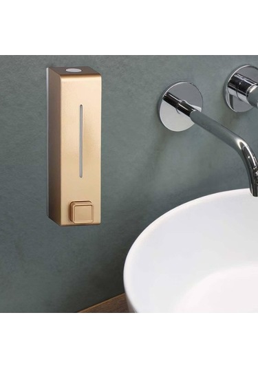 Didadodo Suntek 600ml Sabunluk Duvara Monte Banyo Duş Şampuanı Otel Altın, Gümüş Renk Seçeneği 11.8x5cm Çift Kişilik