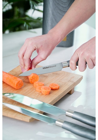 Kitchen Beyond Porto Standlı Bıçak Takımı 6'lı Gri