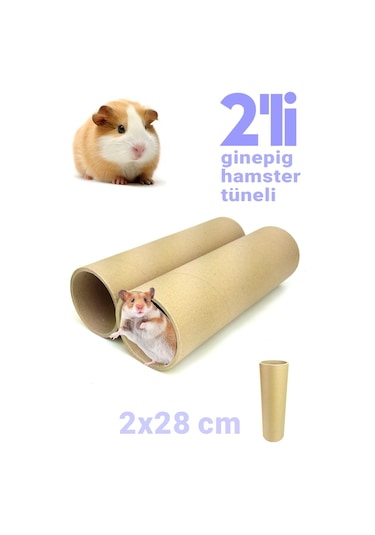 Vixpet Ginepig Hamster Kemirgen Tüneli 28 CM 2'li
