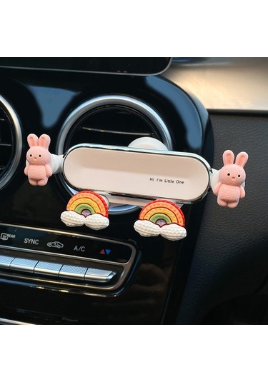 Luckysouk Araba Cep Telefonu Tutucusu Araba Hava Çıkışı Cep Telefonu Tutucusu Karikatür Araba Sabit Navigasyon Sevimli Kadın Sarı Havalandırma 0o0jjv